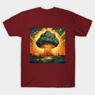 Colourful illustration of nuclear explosion T-Shirt